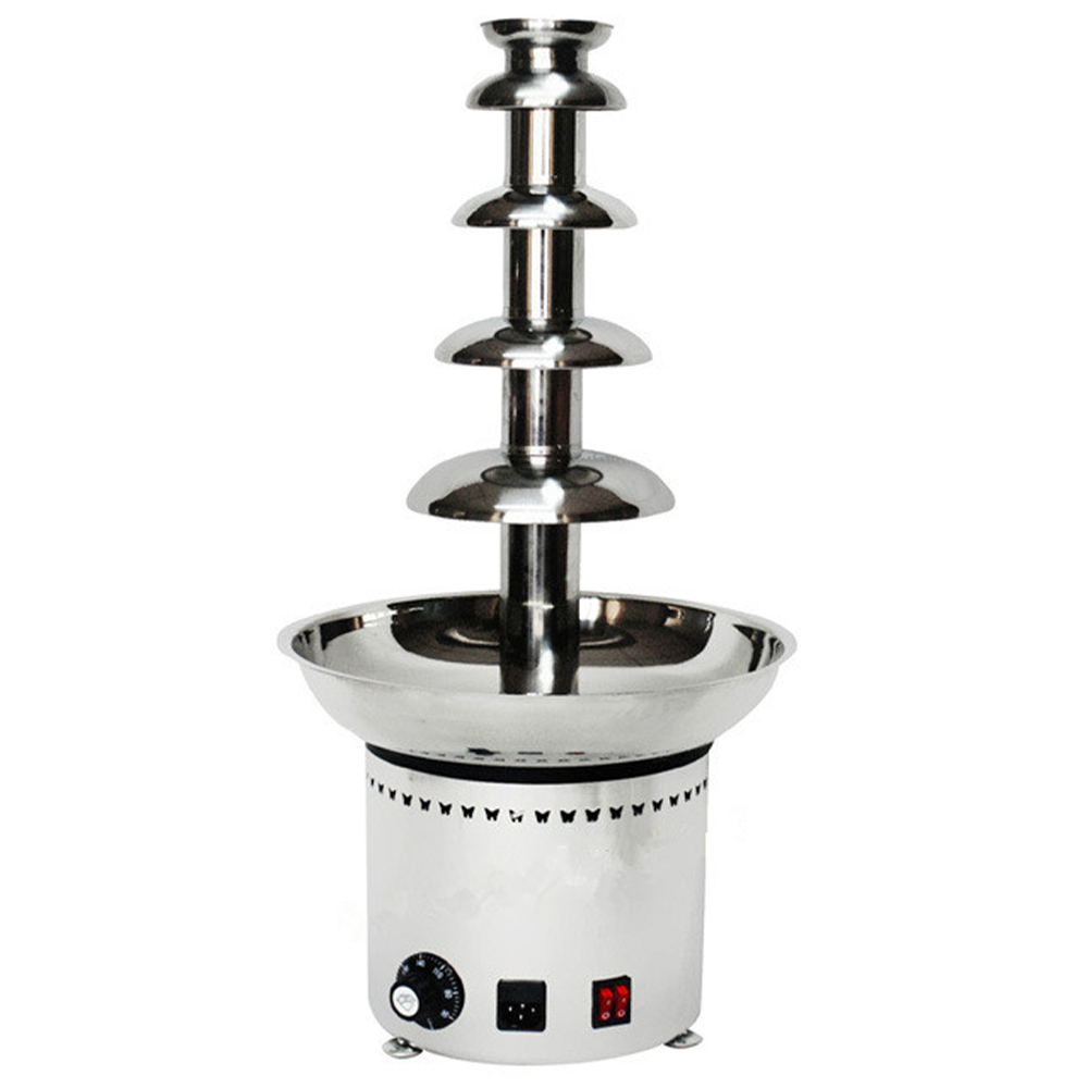 5 слоев шоколадного фонтана, станок для шоколадного фонтана из нержавеющей стали, 5 ярусов