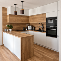 Sistem Kabinet Dapur Kontemporer Grosir Vermonhouzz, Kabinet Kayu Buatan Khusus untuk Proyek Interior Vila dan Apartemen