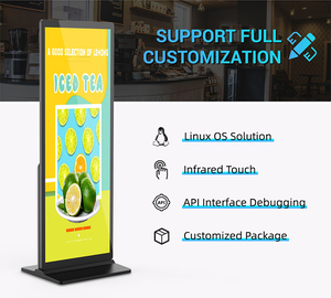 Écran tactile LCD sur pied MWE 70 pouces, ultra-fin, à cadre étroit, couleur pleine, affichage publicitaire intérieur, signalisation numérique MWE813 - Product Image 3