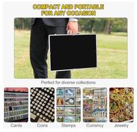 Vitrine en alliage d'aluminium argenté pour cartes gradées, fabricant OEM ODM en gros d'accessoires de présentation pour objets de collection