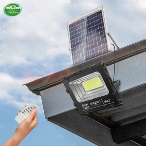 ABS 100W 300W 500W 800W güneş Led arka bahçe park Lot projektör için güneş enerjili Panel lamba Ip65 su geçirmez - Product Image 6