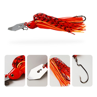 Leurre de Pêche Chatterbait Palmer 100mm 17g, Jig Vibratoire, Buzz Bait, Leurre à Jupe en Silicone, Jigs pour Basse, Spinnerbait