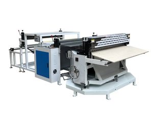 Machine de découpe d'angle rotative de haute précision à commande PLC personnalisée, machine de découpe automatique de film de confidentialité à angle de 45 degrés - Product Image 1