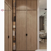 Armoire à portes étroites de style Shaker |   Couleur du bois |   Ensemble de meubles de chambre à coucher |   OEM personnalisé