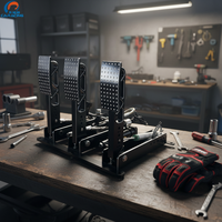 Nouveau kit de simulation de boîte de pédale d'assemblage de frein en aluminium CNC de haute qualité - Système d'entraînement de biais de frein réglable pour voitures de course