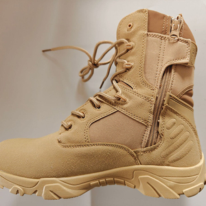 Bottes tactiques pour hommes DF22 en cuir noir, imperméables, bottes de randonnée à la cheville, toutes saisons - Product Image 6