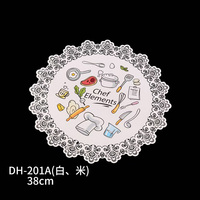 Ensemble de sets de table et de sous-verres ronds en PVC plastique, diamètre 38 cm, épaisseur 8 mm, design moderne écologique, couleur personnalisable
