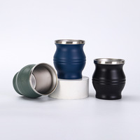 Vente en gros de haute qualité avec logo personnalisé 8oz Mate Cup Gobelet à gourde en acier inoxydable à double paroi Thermos monté sur voiture