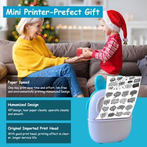Mini stampante per etichette termiche foto domande sbagliate macchina da stampa piccola portatile tascabile stampante Wireless per gli studenti - Product Image 6