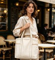 Sac fourre-tout et bandoulière pour femme en nylon imperméable couleur unie, avec fermeture éclair, broderie de lettres, chaînes, grand format, écologique