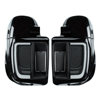 Cache-jambes inférieur ventilé, boîte à gants + grille inférieure de carénage avec éclairage LED + plaques solides, grille de radiateur pour Harley Touring FLHTK