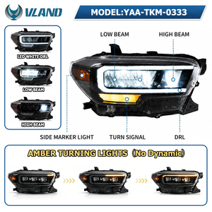 Faros Delanteros LED Vland, Conjunto de Faros Delanteros LED de Repuesto para Toyota Tacoma 3.ª Generación TRD 2016 2017 2018 2019 2020 <span class=keywords><strong>2021</strong></span> 2022 2023 - Product Image 3