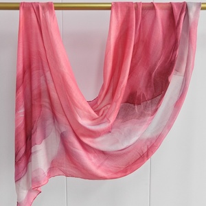 Pañuelo/Chal de Algodón Modal y Poliéster con Estampado Tie-Dye Acuarela Estilo Europeo-Americano para Primavera, Ideal para el Mercado del Sudeste Asiático - ¡Gran Venta! - Product Image 1