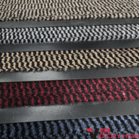 Tapis de sol moderne en polyester modifié à poils coupés, pour extérieur, entrée, antidérapant, avec support en PVC, imperméable et lavable pour la maison