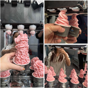 Máquina de Helado Suave Comercial de 30L/H, Máquina para Hacer Helado de 3 Sabores con Bomba de Aire, Máquina de Mesa YKF para Hacer Margaritas - Product Image 2