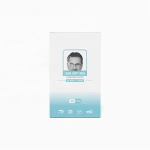 30Pcs Factory Stock Customized Dust Free pre-moistened Lens Disposable Glasses Anti Fog Wipe