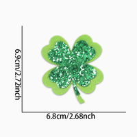 Pinzas para el pelo con lazo estilo irlandés con la letra LUCK, con elementos múltiples y diseño de trébol, para el Día de San Patricio