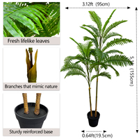Plante artificielle en plastique, feuille de fougère persane, décoration imperméable, faite à la main, pour intérieur et extérieur, Noël, Thanksgiving, Halloween
