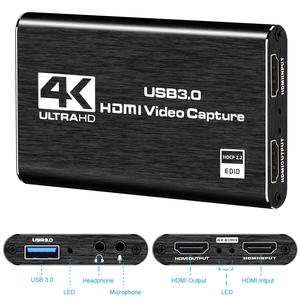 Tarjeta de Captura de Video HDMI 4K USB 3.0 1080P 60FPS, Tarjeta de Captura Plug and Play para Videoconferencias, Enseñanza, Transmisión de Juegos - Product Image 1