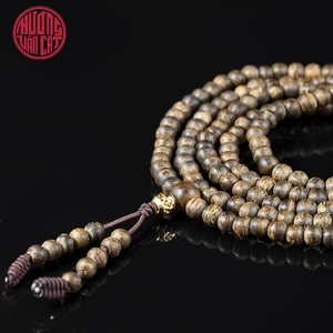 Pulsera de Mala de Agarwood de Primera Calidad con 216 Cuentas de 4mm, Resina Profunda y Densidad, Joyería Premium de Oud para Meditación - Product Image 2