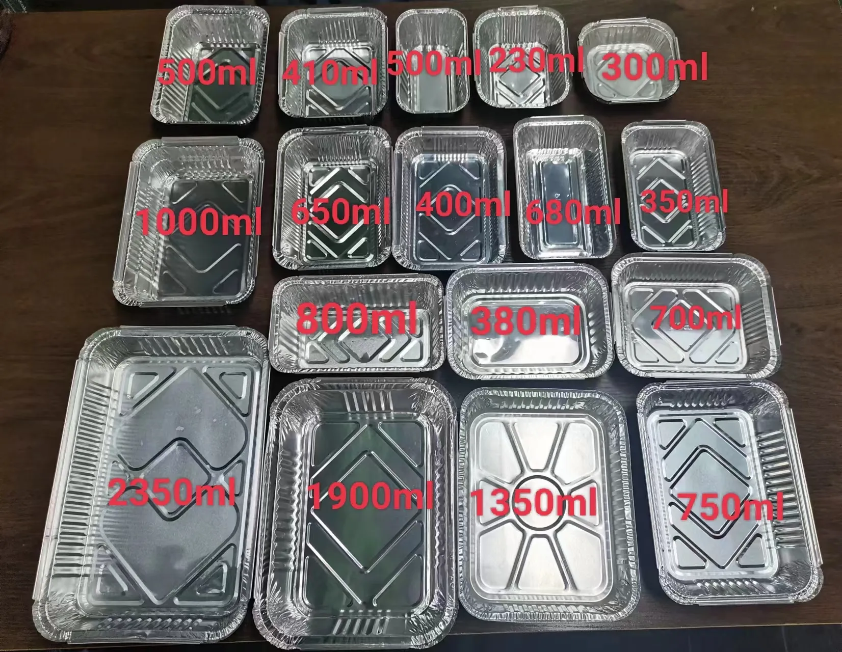 Aluminium folie Verpackung zum Mitnehmen Salat box Lunchbox Tragbare Aluminium folie Schüssel Backen Aluminium folie Ess box mit Deckel