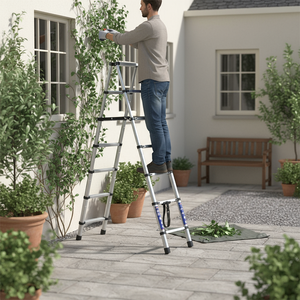 Hợp kim nhôm xương cá thang hai mặt gấp thang cho công nghiệp sử dụng nặng đa chức năng thang - Product Image 6