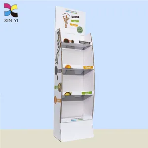 Customized Corrugated Cardboard Display Shelf Stand Retail Floor Display Stand