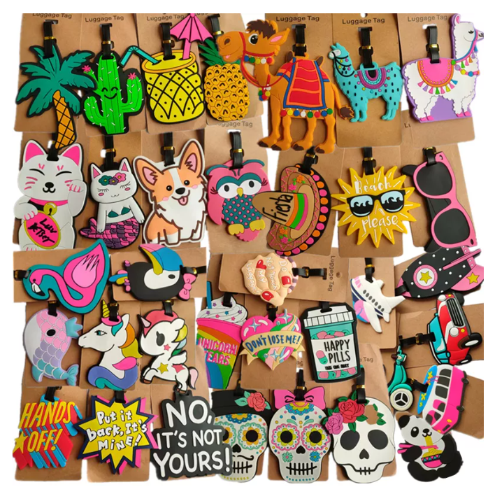 Модные Пустые бирки для багажа в виде панды, держатель для чемодана, аксессуары для путешествий, бирка для багажа из силикагеля, портативная бирка для очков