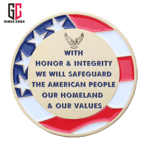 Monedas de Desafío del Departamento de Seguridad Nacional de EE. UU., Esmalte Metálico Personalizado de Fábrica con 12 Años de Experiencia, con Bolsa de Terciopelo - Product Image 3