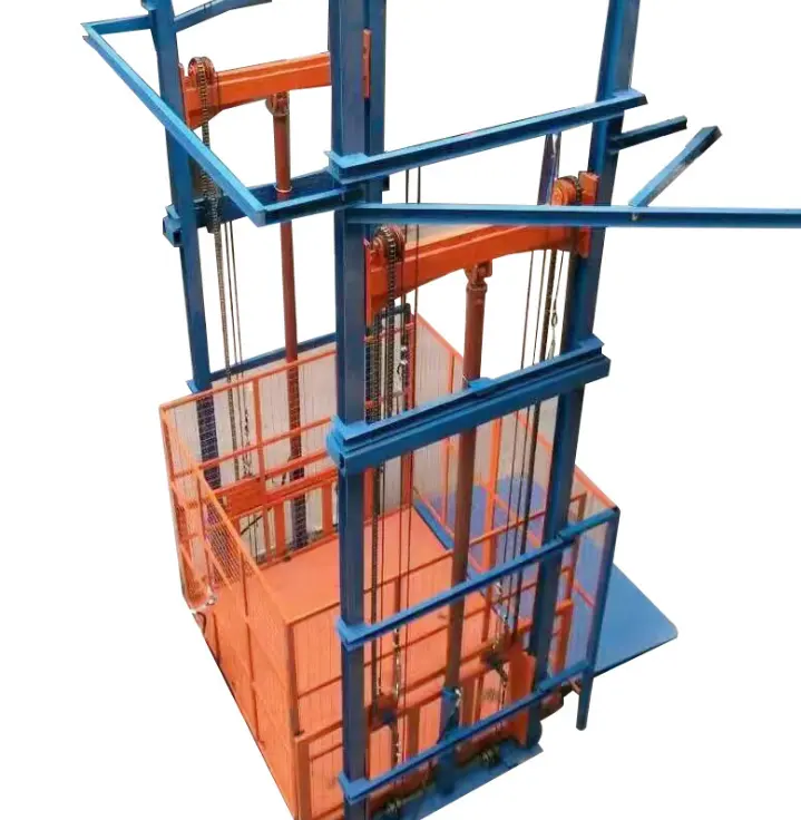 Elevador de carga hidráulico tipo trilho, elevador de carga 1000 kg-3000 kg, construção de engenharia