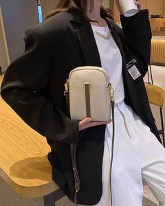 Women <b>Small</b> Phone Bag Genuine Cow Leather Fashion <b>Purse</b> <b>Lady</b> Crossbody Shoulder Sling Bags Contrasting Color - Product Image 6