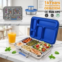 Boîte à lunch bento portable pour enfants Aohea, personnalisable, imprimée, bords lisses, non toxique, légère, étanche, pour les escapades de week-end et les vacances