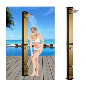 <span class=keywords><strong>Douche</strong></span> <span class=keywords><strong>solaire</strong></span> durable pour <span class=keywords><strong>piscine</strong></span> extérieure et jardin, modèle CYEN 40 L, nouveau design, PVC et acier inoxydable - Product Image 4