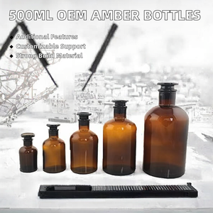 Prix d'usine OEM – Flacons de laboratoire en verre ambré de 500 ml pour réactifs et parfums - Product Image 2
