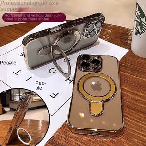 Lusso placcato telaio TPU trasparente Cover posteriore in metallo porta telefono custodia per Apple <span class=keywords><strong>iPhone</strong></span> 16 15 14 Plus 13 12 <span class=keywords><strong>11</strong></span> <span class=keywords><strong>Pro</strong></span> Max 17 aria - Product Image 3