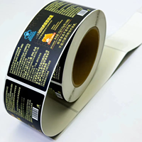 Étiquettes d'emballage imprimées en couleur anti-contrefaçon en PVC fabriquées en usine et étiquettes d'emballage adhésives imperméables