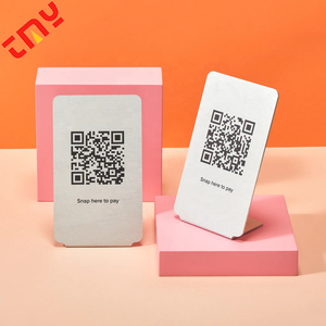 Khắc và in tùy chỉnh thép QR mã kim Loại hiển thị thẻ cho nhà hàng quán cà phê Bảng menu - Product Image 6