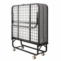 Lit pliant en maille d'acier épaissie, design moderne, compatible avec le commerce extérieur exclusif, pour usage domestique, chambre, bureau, repos, hôtel