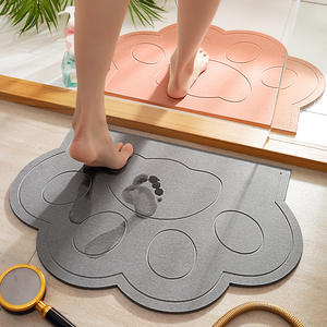 Alfombra de Baño Rectangular Howhom de Tierra de Diatomeas, Absorbente, Antideslizante, de Secado Rápido, con Diseño Moderno para Baño - Product Image 2