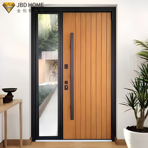Portes <span class=keywords><strong>d</strong></span>'<span class=keywords><strong>entrée</strong></span> en bois massif personnalisées haute sécurité, étanches, pour l'extérieur/l'intérieur, avec triple vitrage pour appartements - Product Image 1