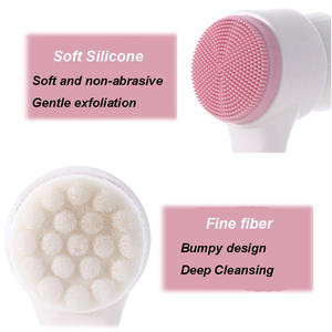 <span class=keywords><strong>Brosse</strong></span> <span class=keywords><strong>nettoyante</strong></span> pour le <span class=keywords><strong>visage</strong></span> en <span class=keywords><strong>silicone</strong></span> et en poils naturels, poignée ergonomique, adaptée au nettoyage quotidien du <span class=keywords><strong>visage</strong></span> et aux soins de la peau - Product Image 3