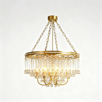 Lámpara de Araña de Cristal Estilo Americano Francés, Lujo, LED Regulable, Alto CRI 90, Tamaños Personalizados, Garantía de 3 Años para Iluminación de Sala de Estar