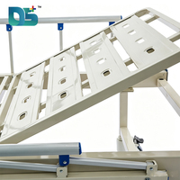 Lit d'hôpital manuel pour patient, avec cadre en acier, 2 fonctions, poids 50 kg, barrières latérales pliantes, têtesales et piedsales en ABS