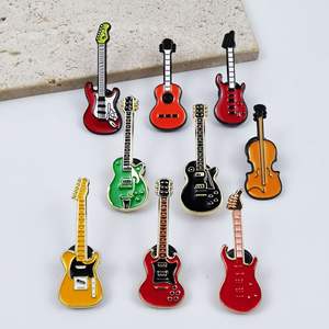 ชุดเข็มกลัดเคลือบลายเครื่องดนตรีแบบกำหนดเอง น่ารัก รูปกีตาร์ เบส เชลโล ไวโอลิน สำหรับคนรักดนตรี ของขวัญเครื่องประดับ - Product Image 4