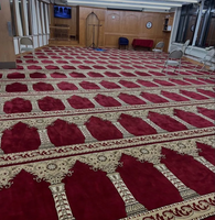 Moquette Commerciale Personnalisée Robuste pour Mosquée, Rouleau Antidérapant pour Salle de Prière, Moquette Mur à Mur Résistante à l'Usure pour Mosquée