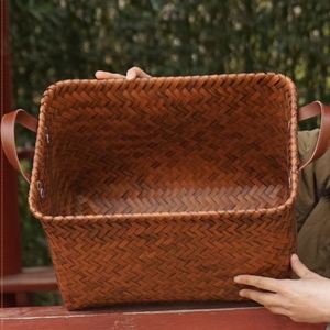 Sacs et paniers à <span class=keywords><strong>linge</strong></span> pliables en jonc de mer naturel, rangement 15 pouces, séparateur, <span class=keywords><strong>panier</strong></span> à <span class=keywords><strong>linge</strong></span> en jacinthe d'eau, 4 pièces, fabrication artisanale vietnamienne en saule - Product Image 3