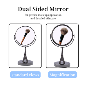 Miroir cosmétique de maquillage double face grossissant 3x de haute qualité Design personnalisé pour <span class=keywords><strong>hôtels</strong></span> salles de bain miroir de bureau debout - Product Image 2
