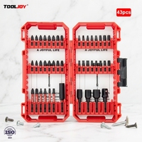 TOOLJOY – Fournisseur d'usine OEM ODM – Kit de 43 embouts à chocs robustes et magnétiques pour réparation domestique