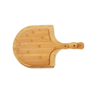 Juego de 3 tablas de bambú para pizza con asa para uso en la cocina, tablas de cortar sostenibles para servir y preparar pizza - Product Image 2