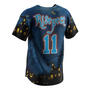 Camiseta de Béisbol/Sóftbol Personalizada al por Mayor, de Manga Corta, con Diseño de Castillo de Halloween, para Uso Diario y Competencia - Product Image 4